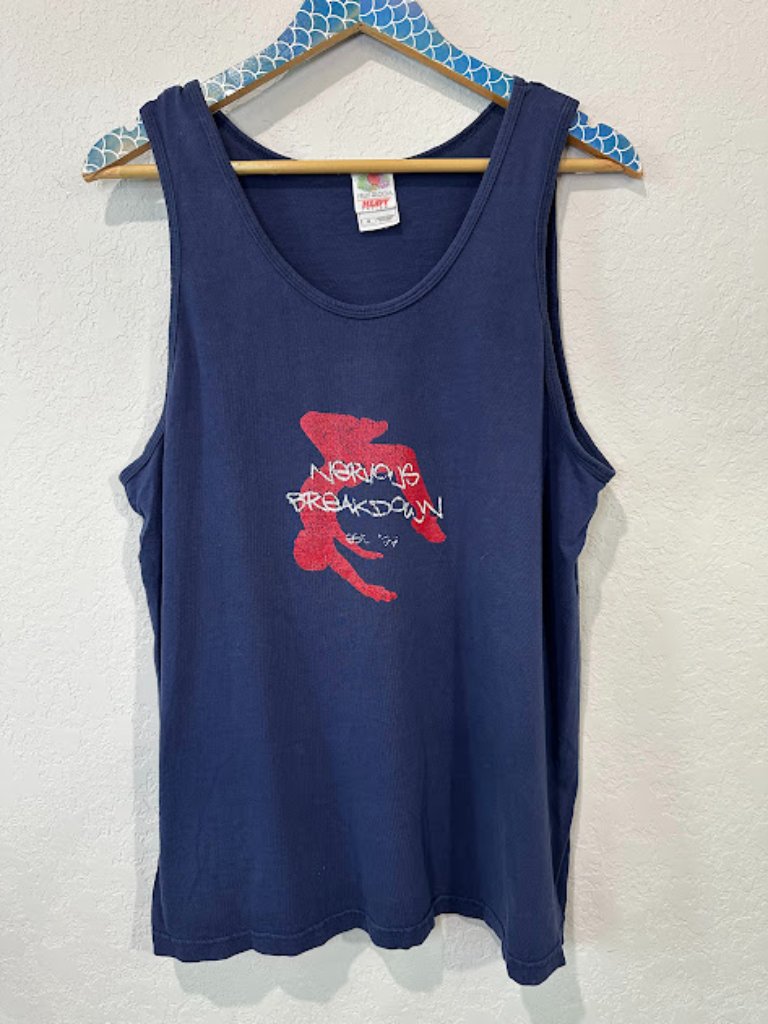 Y2k Nervous Breakdown Est 99 Navy Blue Tank Top Muscle Tee Medium